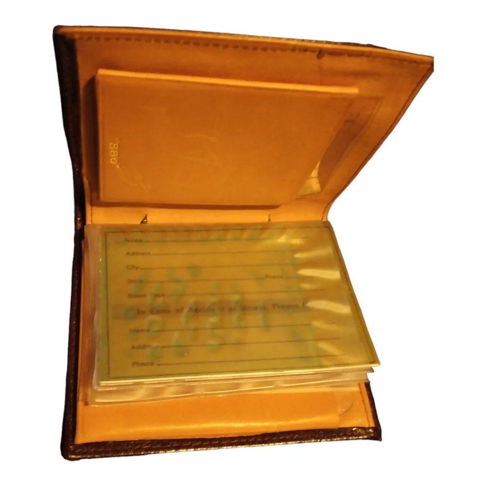Vintage Mens leather wallet brown Tex tan euc